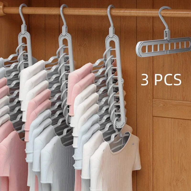 🪄 CINTRES MAGIQUES 9-EN-1 – GAGNEZ 80% D’ESPACE EN UN CLIP !
